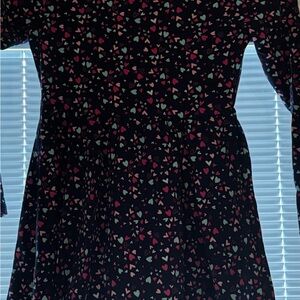 Crewcuts Navy Dress with Heart Pattern